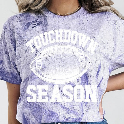 Game Day Touchdown Leopard Block Graphic Tee