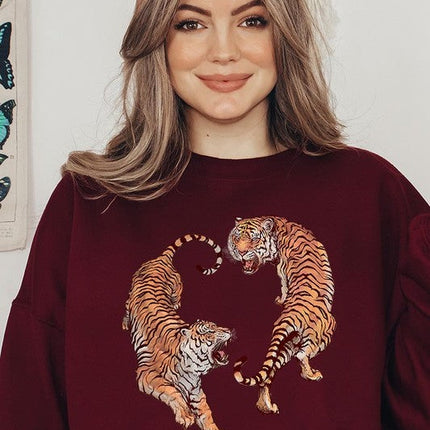 Tigers Graphic Fleece Sweatshirts