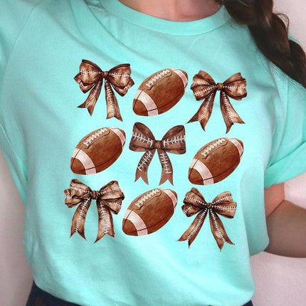 Coquette Football Bow Graphic Tee