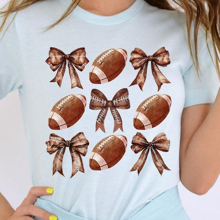Coquette Football Bow Graphic Tee