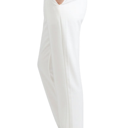 Womens Classic Poly Knit Pants - Pull On Slacks with Elastic Waist