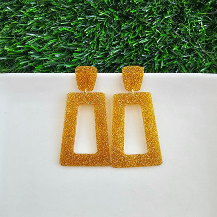 Avery Earrings - Yellow Gold Glitter