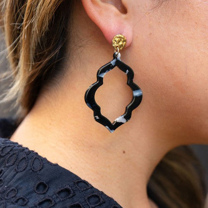 Talia Earrings - Onyx Black