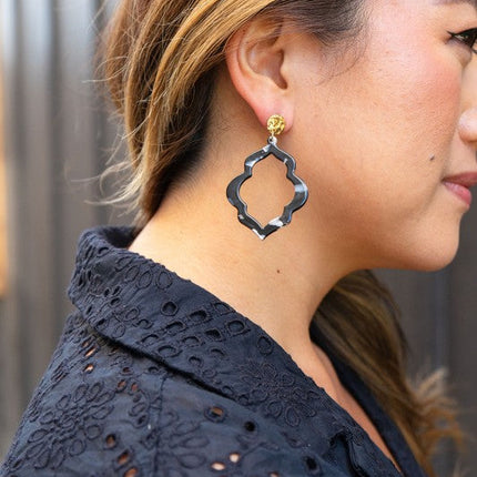 Talia Earrings - Onyx Black