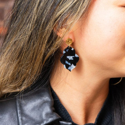Natalia Earrings - Onyx Black