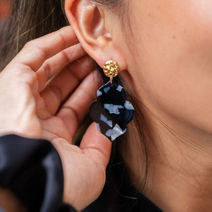 Natalia Earrings - Onyx Black