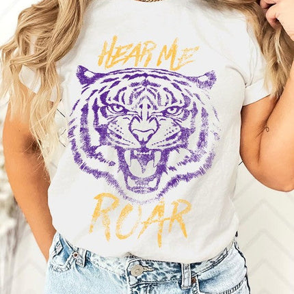 Hear Me Roar Tiger Graphic Tee