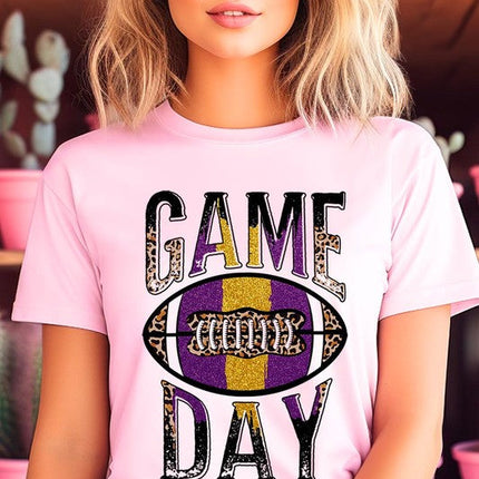 Game Day with Football Graphic Tee