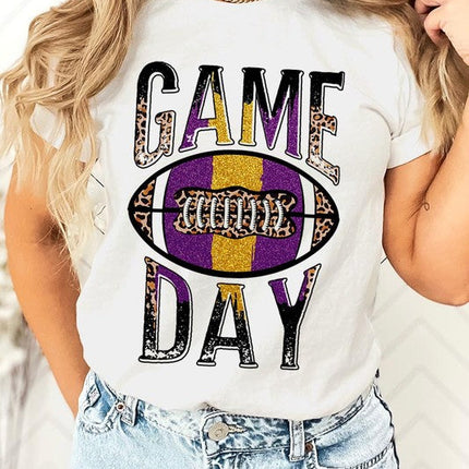 Game Day with Football Graphic Tee