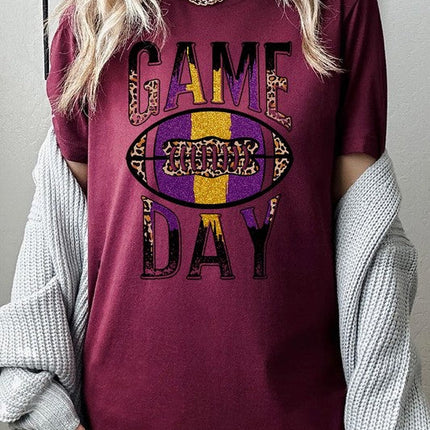 Game Day with Football Graphic Tee