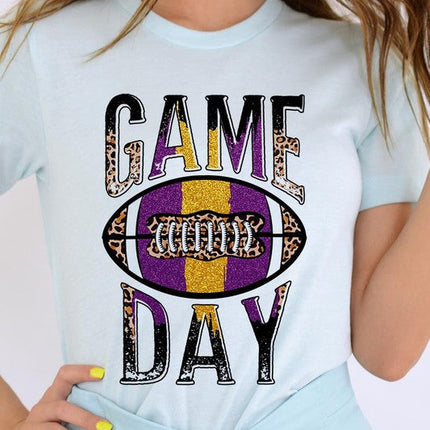 Game Day with Football Graphic Tee