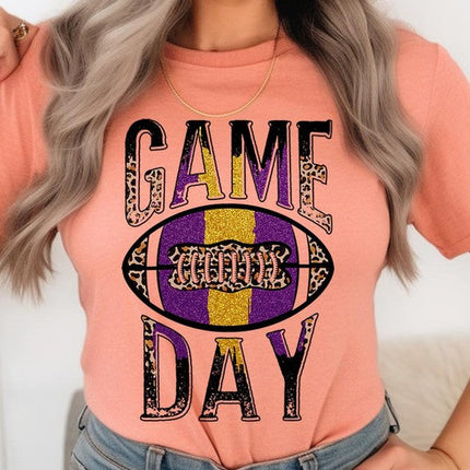 Game Day with Football Graphic Tee