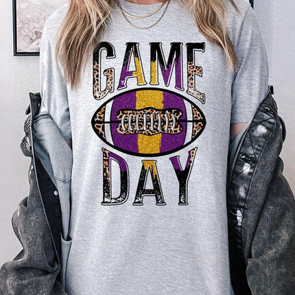 Game Day with Football Graphic Tee