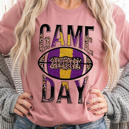 Game Day with Football Graphic Tee