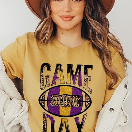 Game Day with Football Graphic Tee