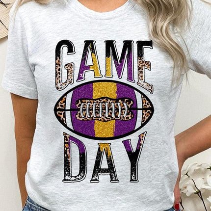 Game Day with Football Graphic Tee
