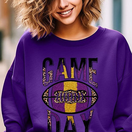 Game Day with Football Graphic Fleece Sweatshirts