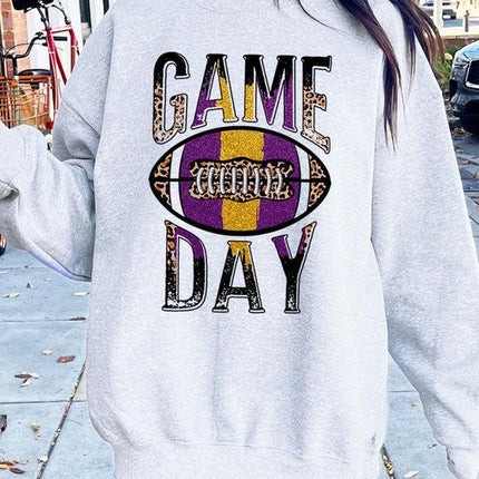 Game Day with Football Graphic Fleece Sweatshirts