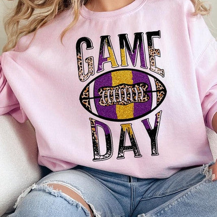 Game Day with Football Graphic Fleece Sweatshirts