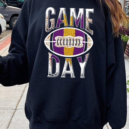 Game Day with Football Graphic Fleece Sweatshirts