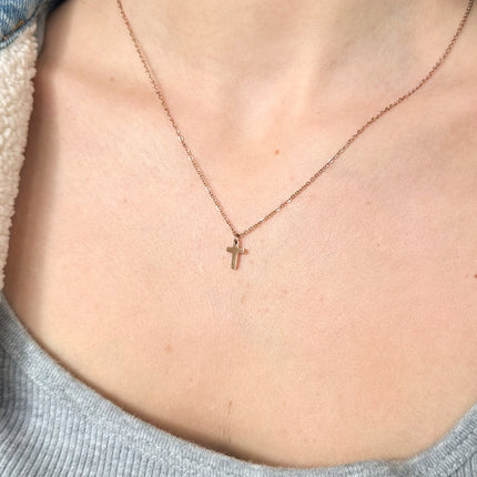 Rose Gold Cross Necklace