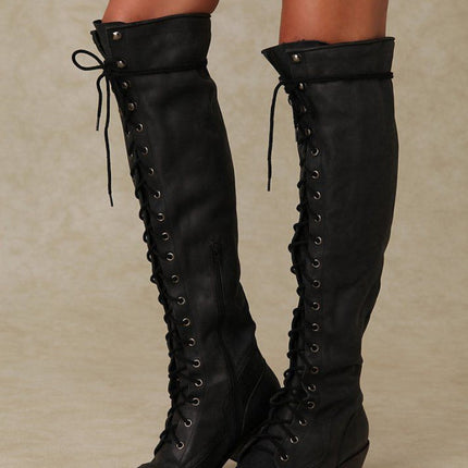 Women’s Over-the-Knee Boots – Round Toe Stylish Tall Winter Boots