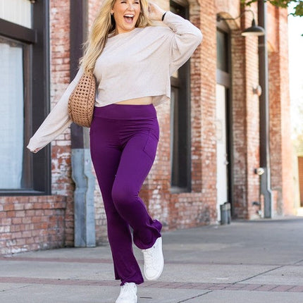 The Reese  Purple Flare Leggings