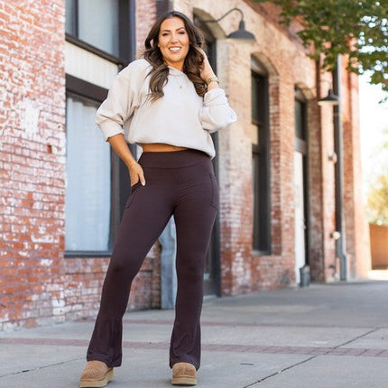 The Brandy Brown Flare with Pockets