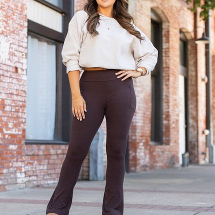 The Brandy Brown Flare with Pockets