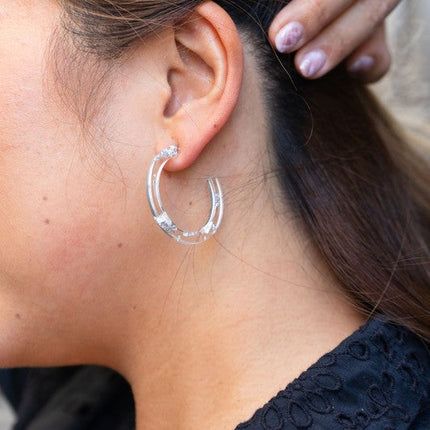 Camy Hoops - Silver Foil