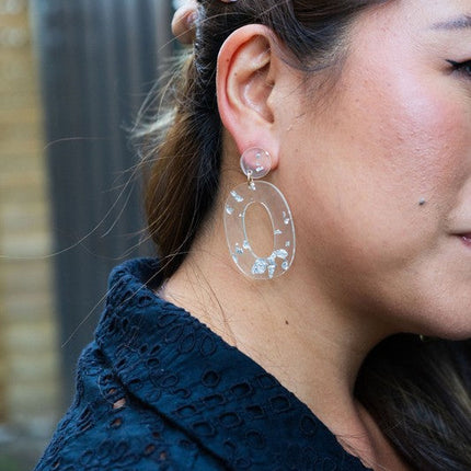 Sloan Earrings - Silver Foil