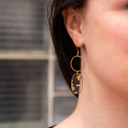 Rene Earrings - Gold Foil