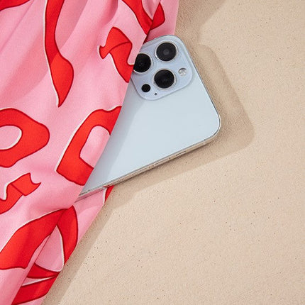 Bow Button Up and Loose Pants Pajama Set