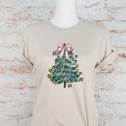 Oh Come Let Us Adore Him Graphic Tee