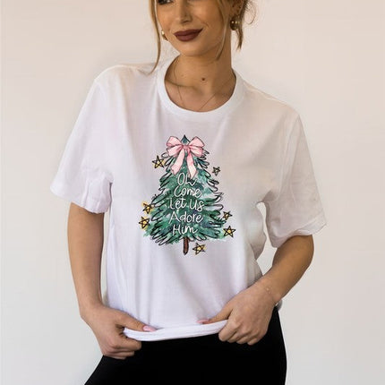 Oh Come Let Us Adore Him Graphic Tee