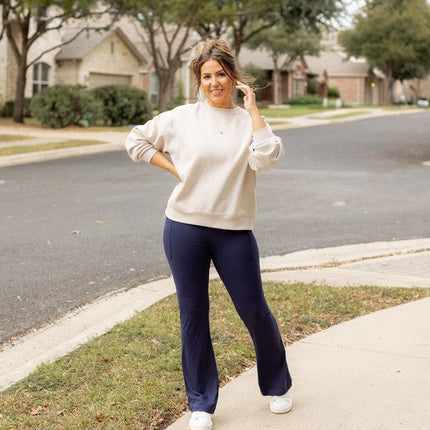 The Mila Navy Bootcut Leggings
