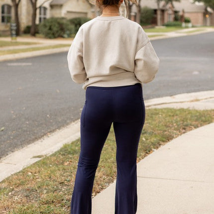 The Mila Navy Bootcut Leggings