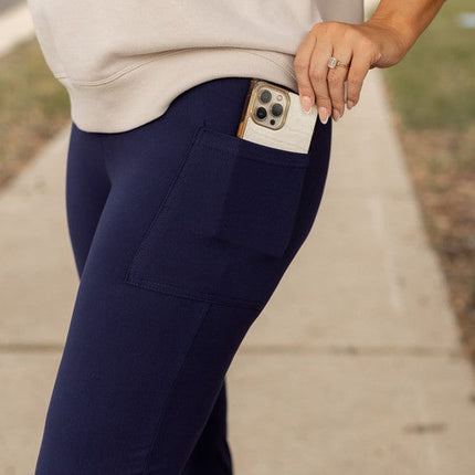 The Mila Navy Bootcut Leggings