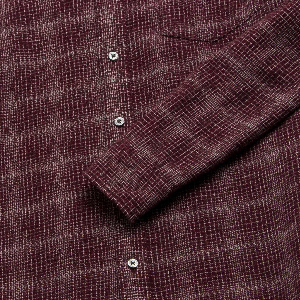 Brian Brushed Plaid Shirt - Cabernet Heather