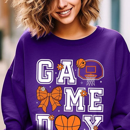 Basketball Game Day Graphic Fleece Sweatshirt