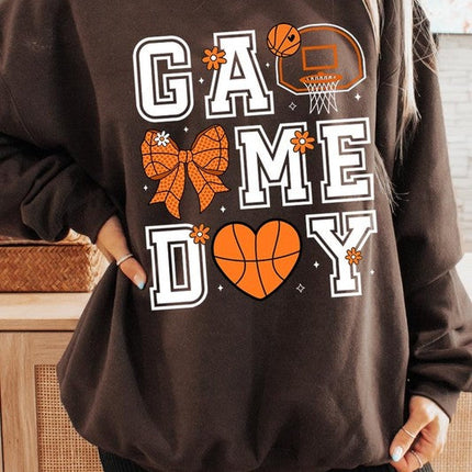 Basketball Game Day Graphic Fleece Sweatshirt