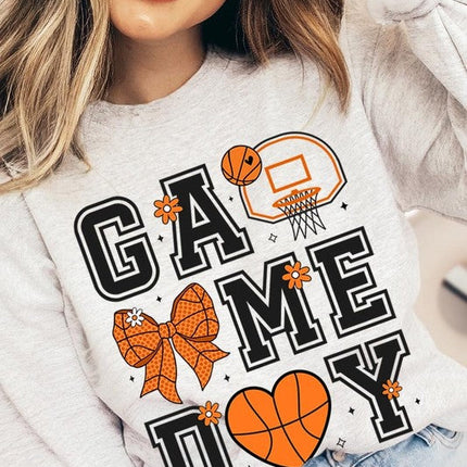 Basketball Game Day Graphic Fleece Sweatshirt