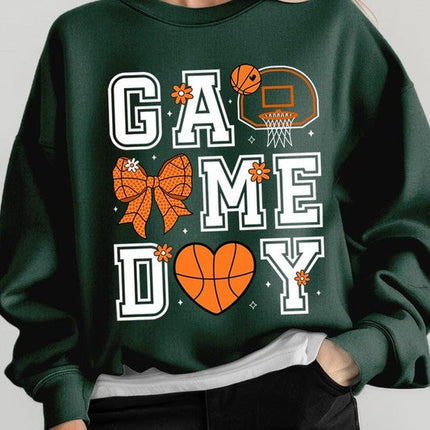Basketball Game Day Graphic Fleece Sweatshirt