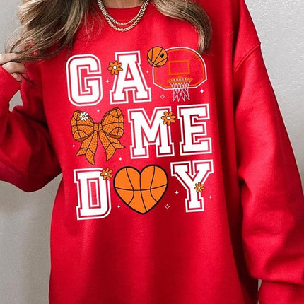 Basketball Game Day Graphic Fleece Sweatshirt