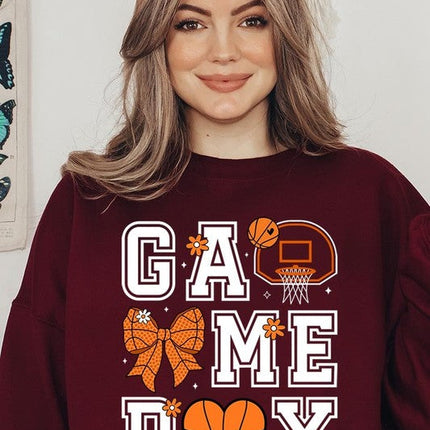 Basketball Game Day Graphic Fleece Sweatshirt