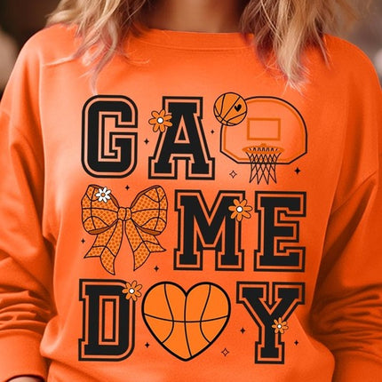 Basketball Game Day Graphic Fleece Sweatshirt
