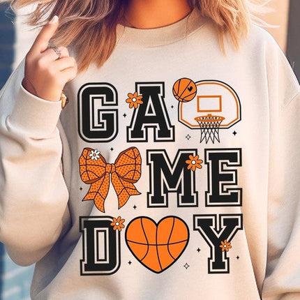 Basketball Game Day Graphic Fleece Sweatshirt