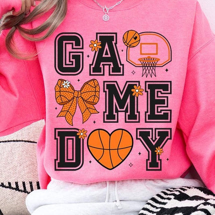 Basketball Game Day Graphic Fleece Sweatshirt