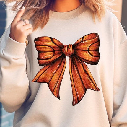 Coquette Basketball Bow Graphic Fleece Sweatshirt