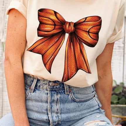 Coquette Basketball Bow Graphic Tee